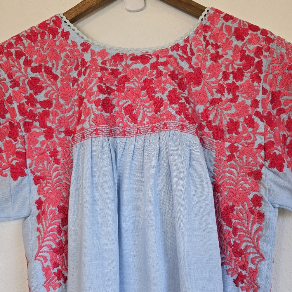 NWT J.Marie Floral Embroidered Linen Blend Top XS - Picture 10 of 14